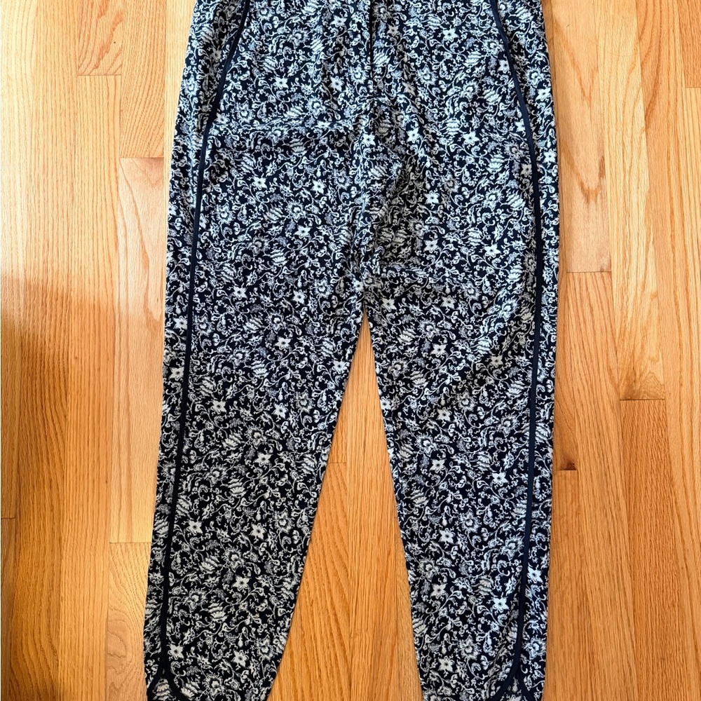 Charles Henry Monochrome Floral Trousers